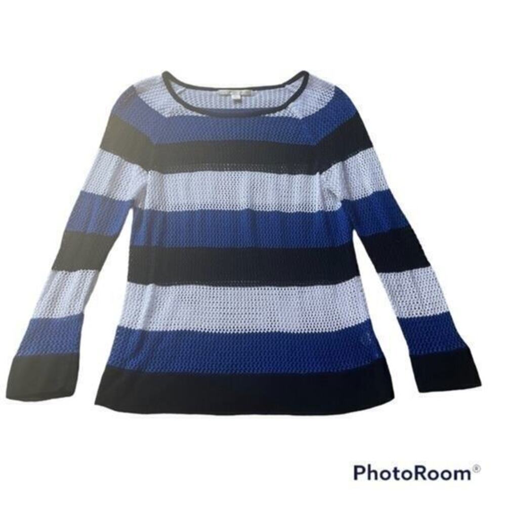 Boston Proper rayon striped knit sweater